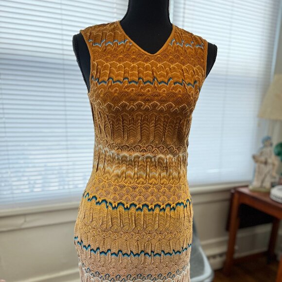 Missoni Dresses & Skirts - missoni 40 (us xs-s) nwt cottagecore crochet woven ochre dress
